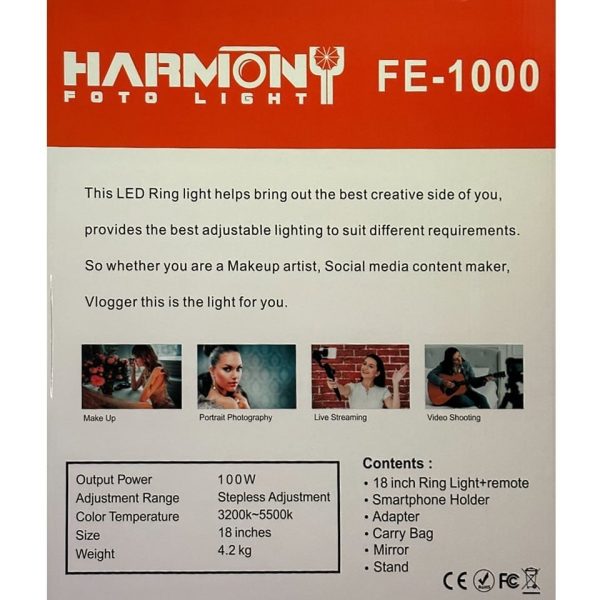 رینگ لایت هارمونی Ring Light Harmony FE-1000