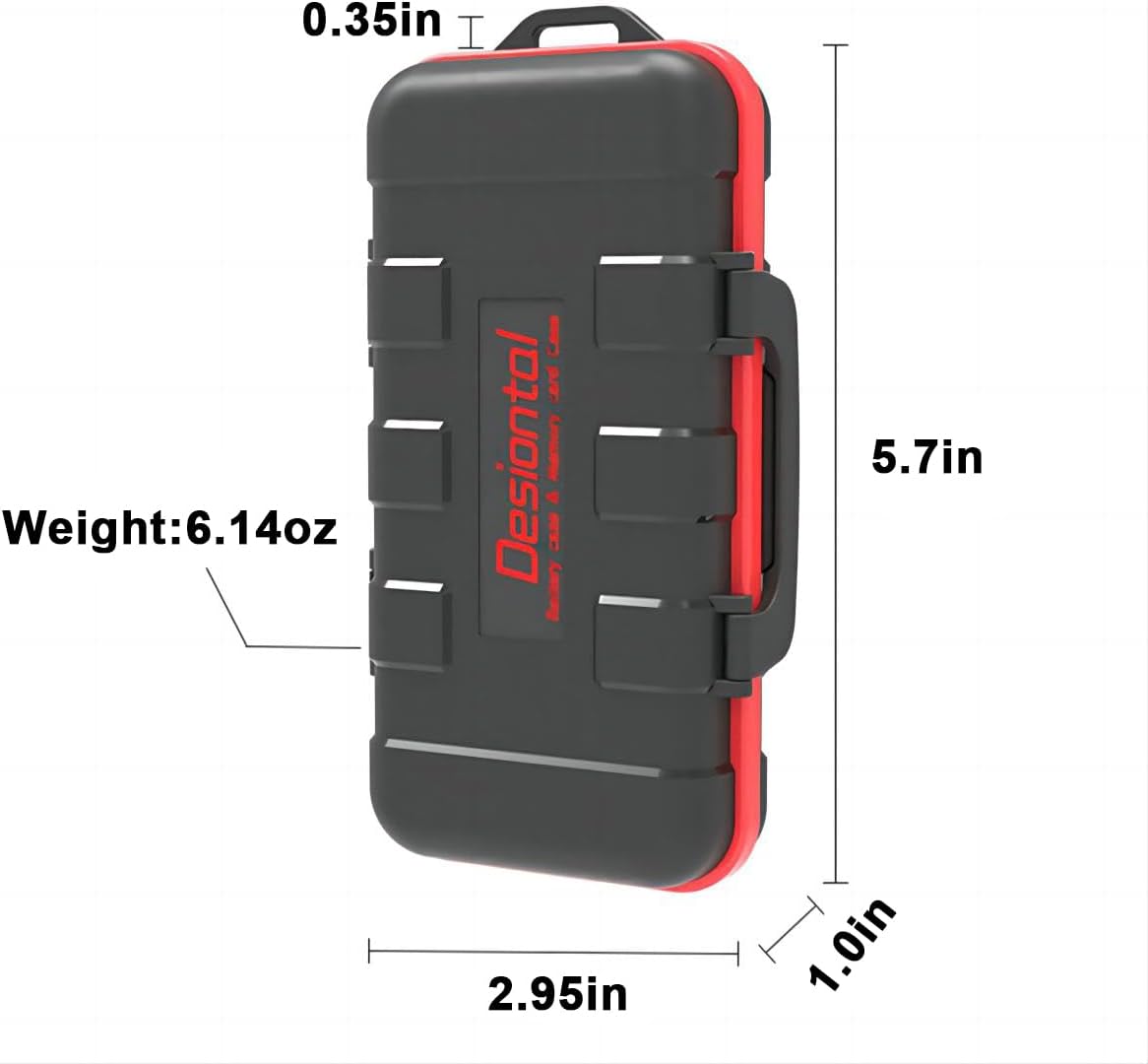 Desiontal battery & memory card case