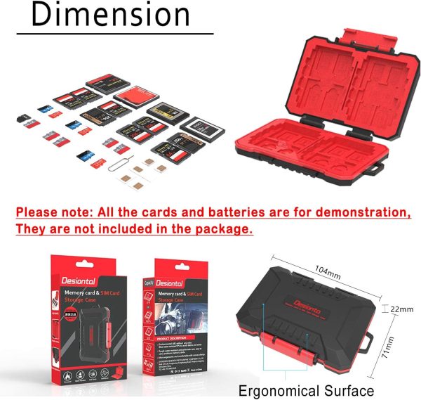 Desiontal memory card case