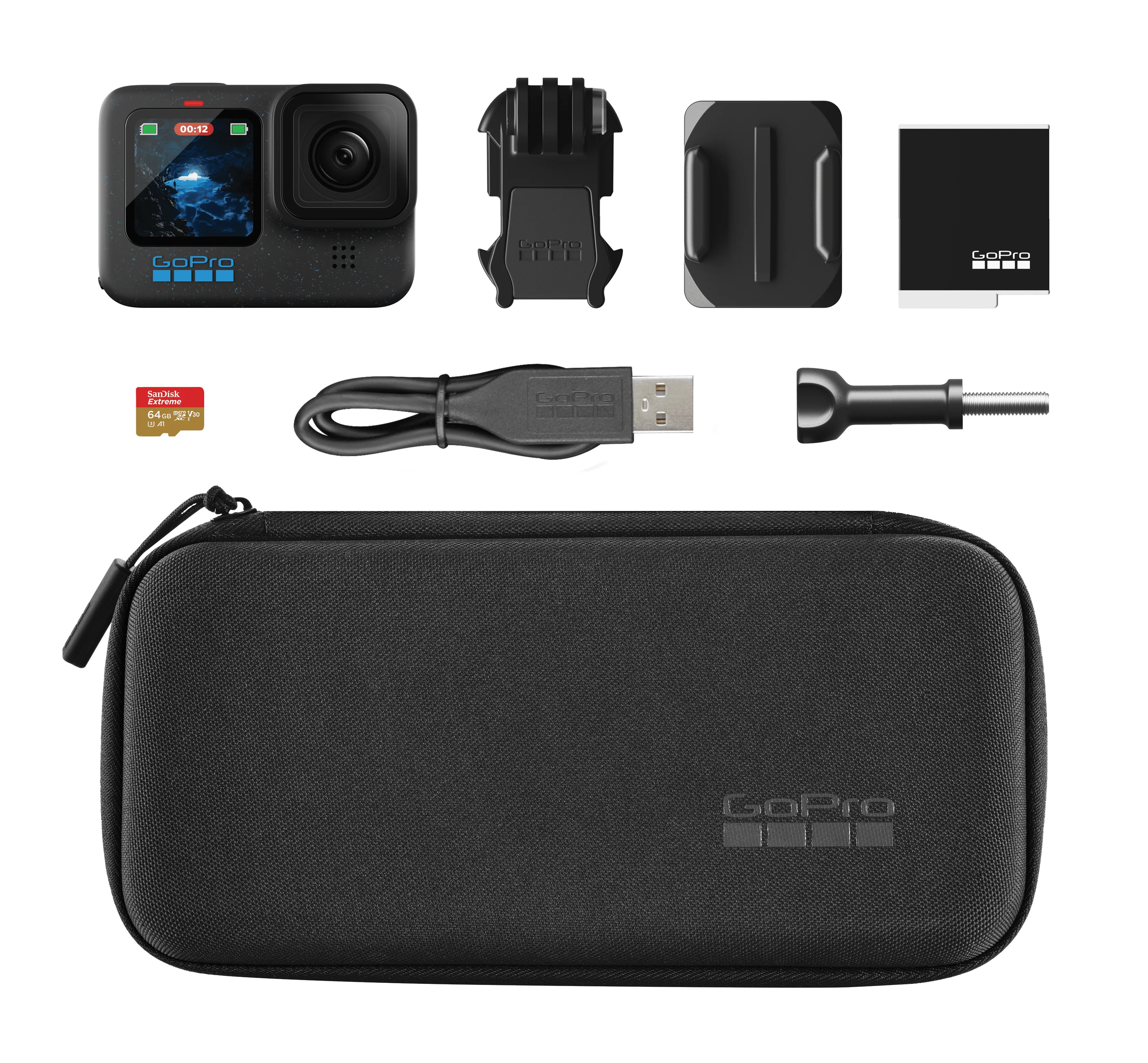 دوربین ورزشی گوپرو هیرو Gopro Hero 12 Black Kit Bundle