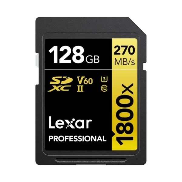 Lexar Professional 1800x SDXC UHS-II Card Gold Series 128GB