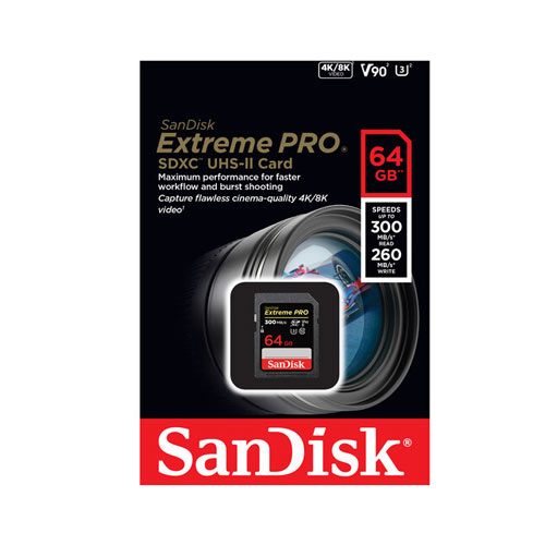 SanDisk 64GB Extreme PRO 300 MB/s UHS-II SDXC