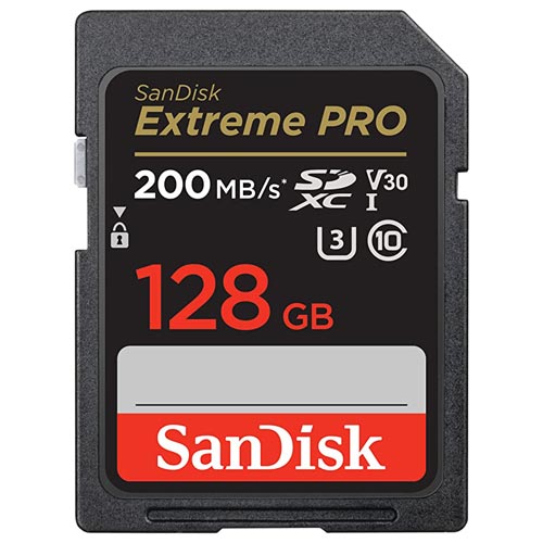 SanDisk 128GB Extreme Pro 200MB/s SDXC UHS-I U3