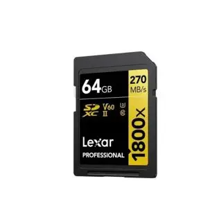 Lexar Professional 1800x SDXC UHS-II Card Gold Series 64GB