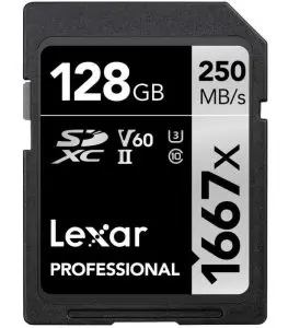 Lexar 128GB Professional 1667x UHS-II SDXC