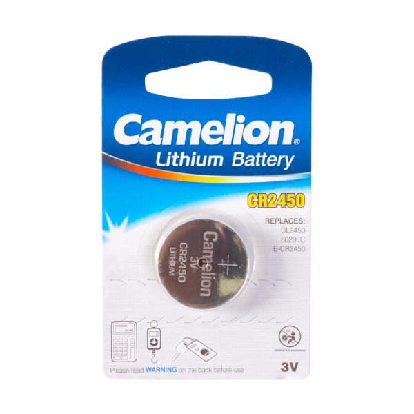 باتری سکه ای کاملیون مدل Camelion Lithium CR2450-BP1