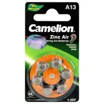 باتری سمعک مدل A13 ولتاژ 1.4 ولت 280 میلی آمپر کملیون Camelion