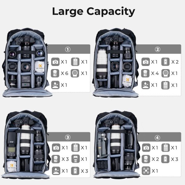 کوله پشتی دوربین کی اند اف K&F KF13.044V5 Camera Backpack