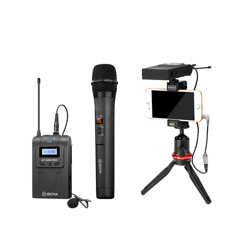 میکروفن بی‌سیم دستی و یقه‌ای بویا BOYA BY-WM8 Pro-K4 Wireless Microphone