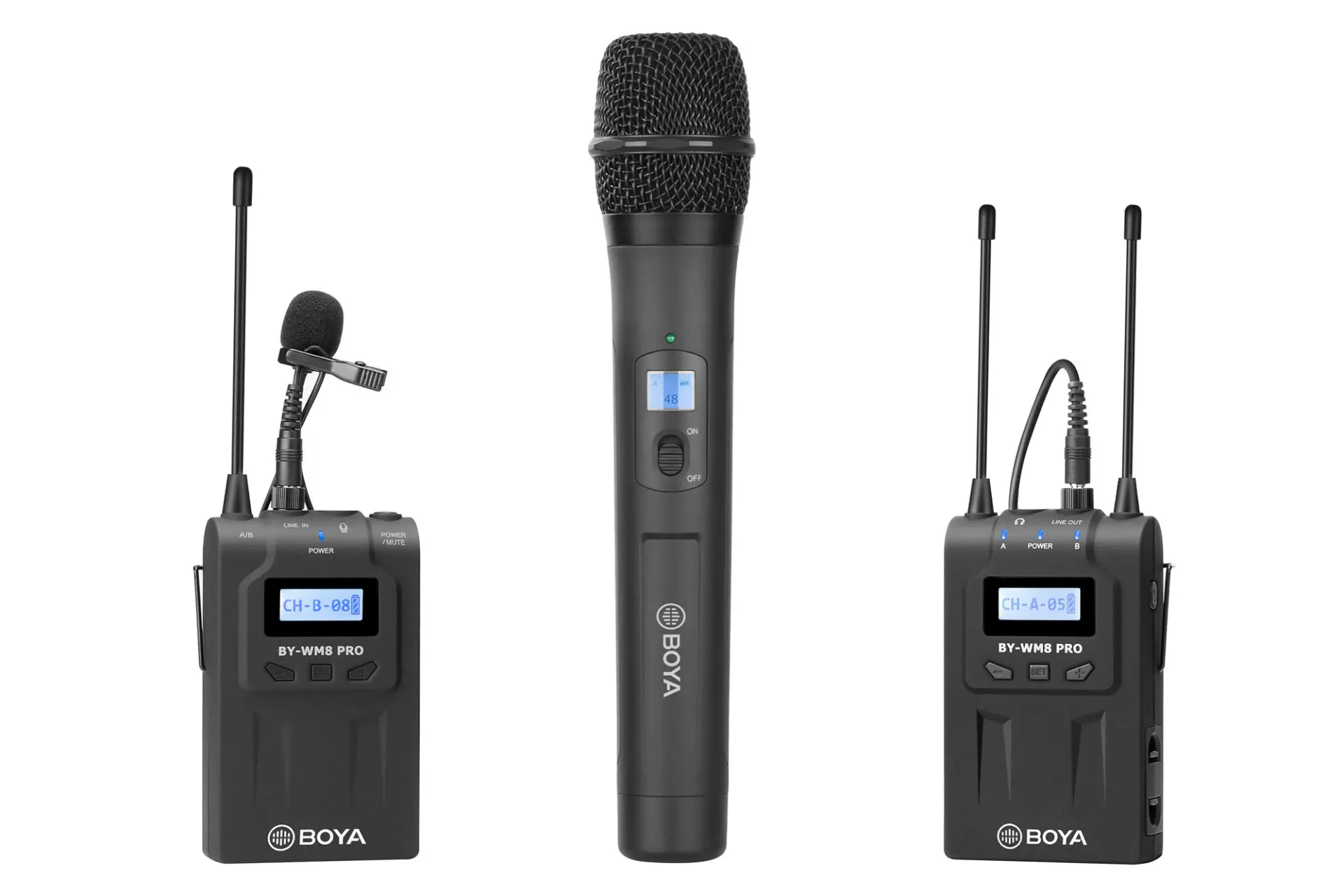 میکروفن بی‌سیم دستی و یقه‌ای بویا BOYA BY-WM8 Pro-K4 Wireless Microphone