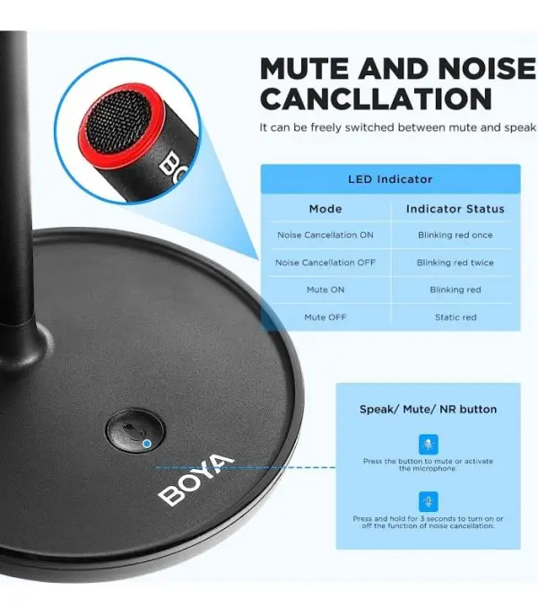 میکروفون رومیزی بویا BOYA BY-CM1 Desktop USB Microphone