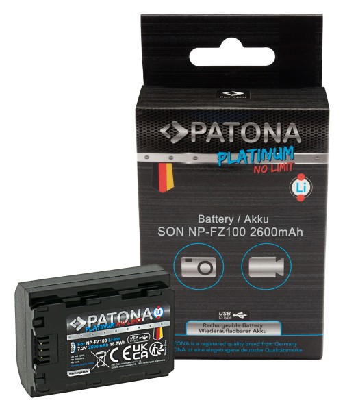 PATONA NP-FZ100 Dual Charger PLATINUM 2 battery